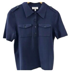 And Other Stories Fitted Utility Polo Knit Shirt - fits like Small